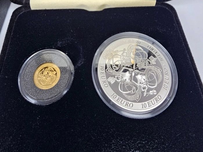 Ireland 2007 Gold & Silver Proof Coin Set Celtic Culture in Original box