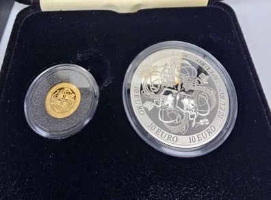 Ireland 2007 Gold & Silver Proof Coin Set Celtic Culture in Original box