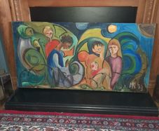 Oil on Board. Children of War