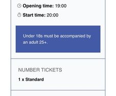 Sophie Ellis-Bextor X1 standing ticket