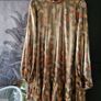 Zara shiny gold floral print dress, M, new Image 5