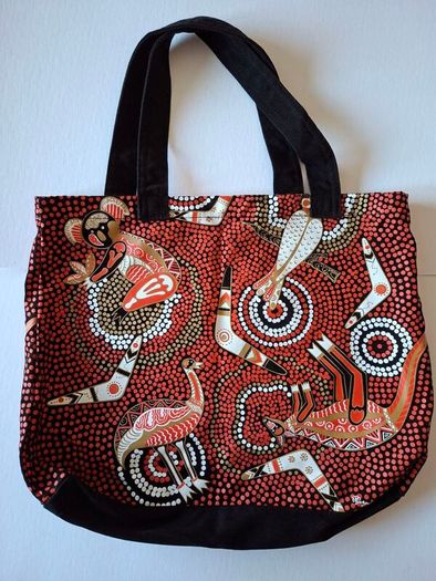 Cotton Shoulder Bag (Aboriginal Design)