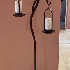 Premium Castillo Collection Solid Wrought Iron Double Floor Lamp