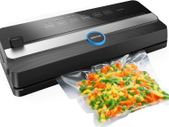 Vacuum Sealer Machine, Automatic Food Sealer Machine for w/Built-in Cutter|Starter Kit|Led Indicator Lights|Easy to Clean|Dry & Moist Food Modes| Compact Design (Black)