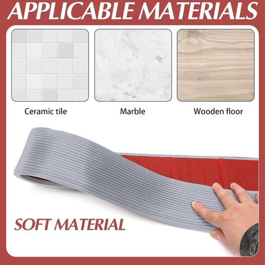 Brand New Rubber Door Threshold Ramp Self-Adhesive Transition Strip 5x1x200cm
