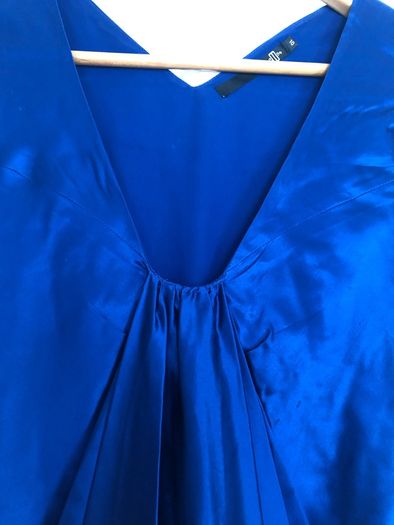 100% Blue Silk Dress