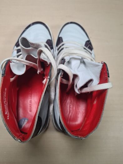womens DIESEL BLACK GOLD LEATHER trainers runners white black Size UK 4 EU 36 boys girls unisex