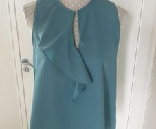 Zara green sleeveless top size small uk10
