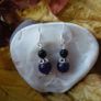 Purple Agate earrings, Gemstone earrings,Purple/silver earrings.New,Gift Image 2