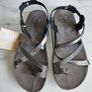 Super comfortable anti-slip Greek Fantasy Sandals leather flip flops S400 Mara Grey Splash new & boxed RRP 65 euro size UK 3.5 36 EU Image 3