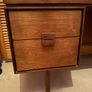 Mid-century modern teak tone dressing table with mirror Image 3