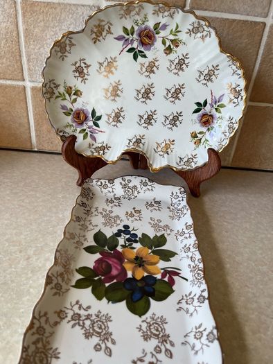 James Kent Sandwich Tray & Leaf shaped serving Dish