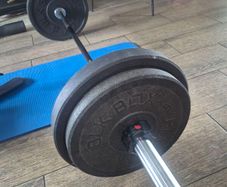 barbell and plates