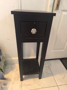 tall lamp stand with drawer storage