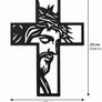 Jesus Christ Cross Wall Art Modern Christian Home Decor Image 4