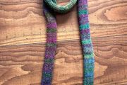 handmade skinny knit scarf