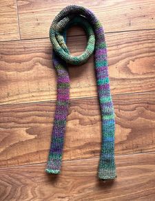 handmade skinny knit scarf