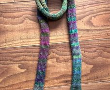 handmade skinny knit scarf