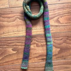 handmade skinny knit scarf