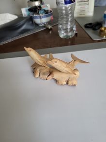 Dolphin carving