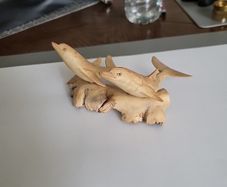 Dolphin carving