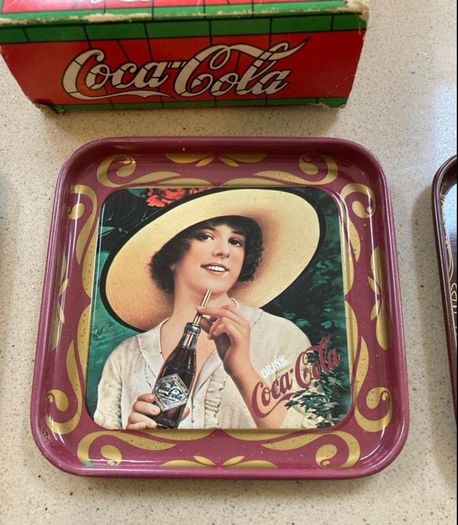 Coca Cola Metal Coasters 1977 New