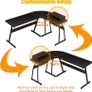 Computer Desk, L-Shaped Large Corner PC Laptop Study Table Workstation Gaming Desk for Home and Office, 148x112x74cm, Wood & Metal Image 3