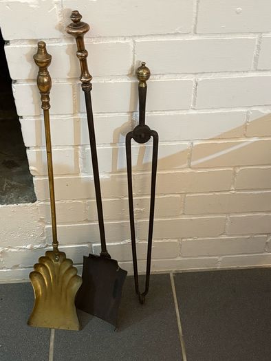 Antique Fireside COMPANION TOOLS, Shovels Tongs Victorian