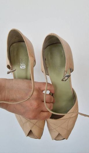 Leather heels