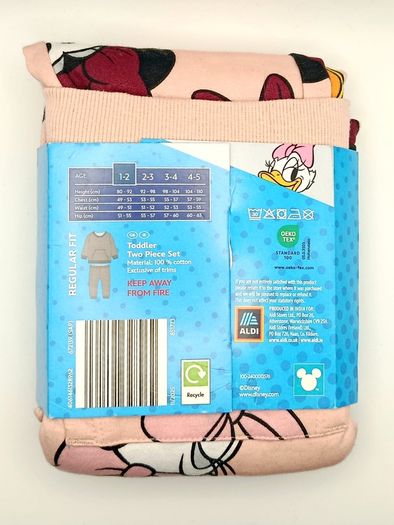Toddler Two Piece Set Pink 1-2 Years Regular Fit Minnie Mouse Daisy Duck Disney Aldi New