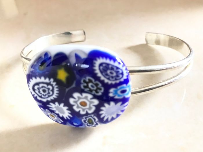 Handmade Glass Fused Dichroic Bangle - FREE DELIVERY