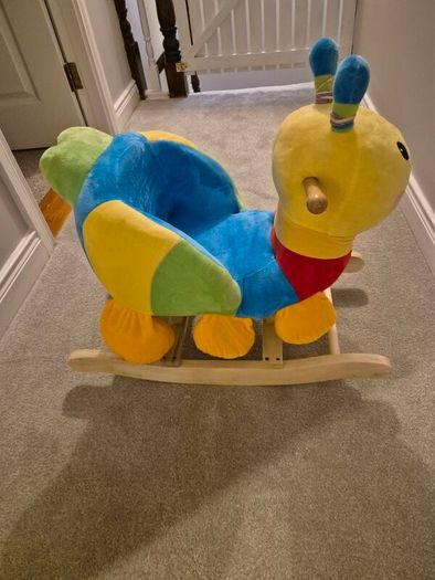Wooden baby rocking caterpillar