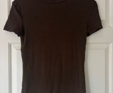 Zara brown ribbed tshirt size S
