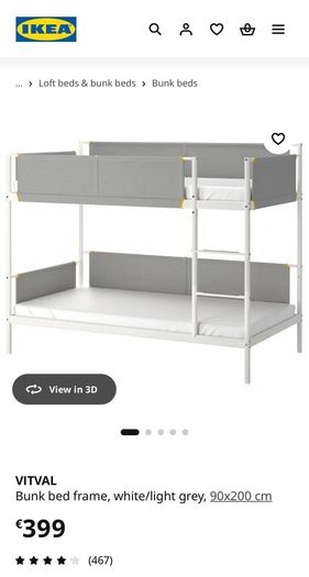 Ikea Vitval Bunk Bed Frame