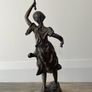 Bronze statue - Lady holding torch - by 'Rousseau Image 3
