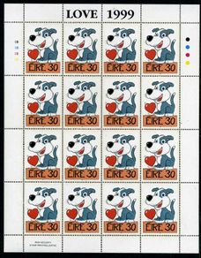 1999 Ireland Love Commemorative Stamp Sheetlet Mint Never Hinged (MNH)