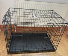 Double door pet crate 77 cm L x 49 cm W x 54 cm H