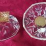 Killarney Crystal Cut Crystal Glass Happy Birthday Lidded Jewelry Dish / Bowl With 24 Carat Gold Cover Handle and Footed Base Finishing Made In Ireland Image 6