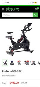 Spin Bike {ProForm 500 SPX}