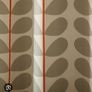 Orla Kiely Warm Grey, Cream with Orange Eyelet Curtains Image 3