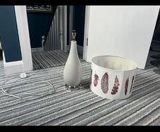 Set of 4 Laura Ashley Table Lamps with Feather Shades