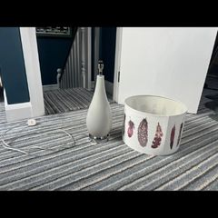 Set of 4 Laura Ashley Table Lamps with Feather Shades