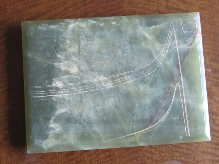 Unique Rare Brazilian Dark Green Onyx Plinth / Base