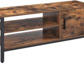 TV Cabinet for TVs Up to 48 Inches Lowboard with Cabinet and 2 Shelves TV Bench Living Room Hallway 110 x 40 x 45 cm Industrial Design Vintage Dark Brown