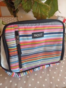 PackIt Freezable Classic Lunch Box / Cool Bag. Multi-Stripe
