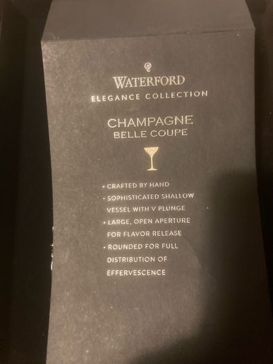 waterford champagne glass set free postage