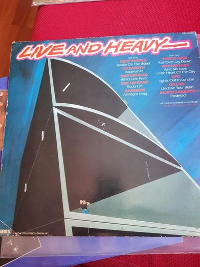 Live & Heavy - LP - (Autographed by UFO) Metal Compilation From 1981