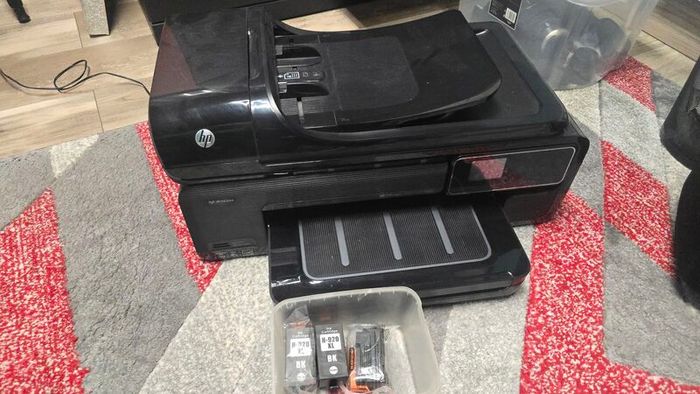 HP 7500a wide A3 Printer + 3 black ink cartridges