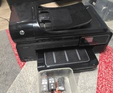 HP 7500a wide A3 Printer + 3 black ink cartridges