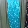 Vintage blue cheongsam, brocade, small, hand taylored, D18 post 6e Image 5